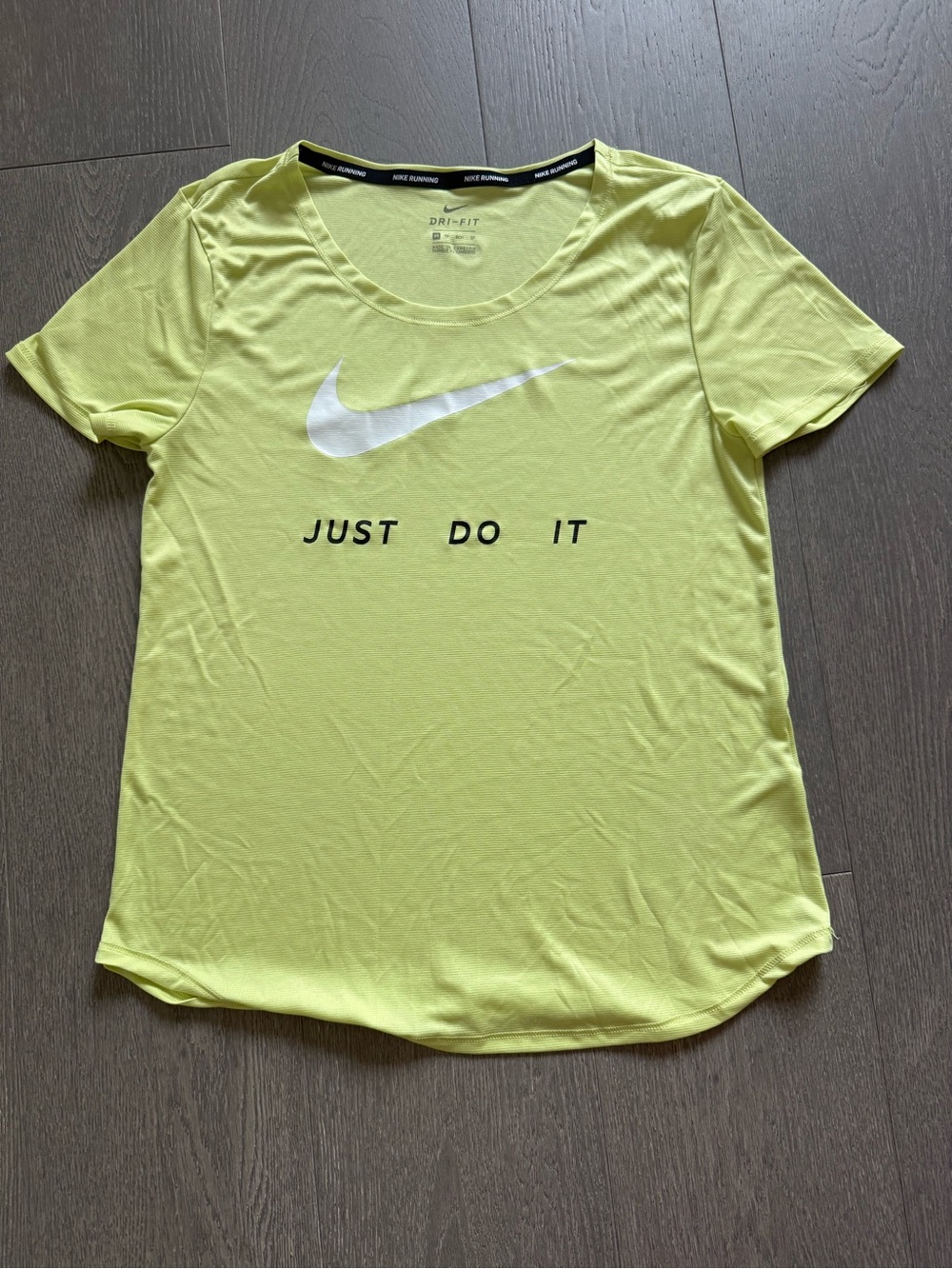 Nike Women's Neon Yellow 'Just Do It' Short Sleeve Tee